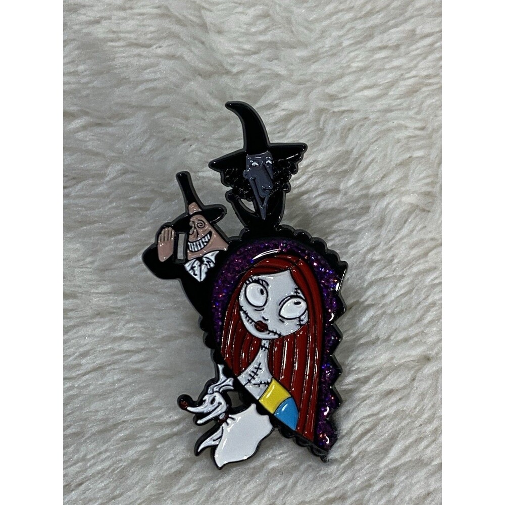 Nightmare Before Christmas Sally Enamel Pin - Halloween Town Glitter Lapel Pin